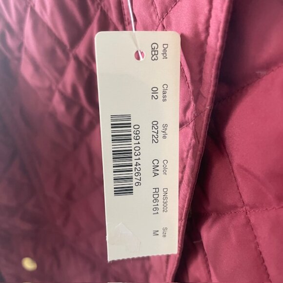 JCREW QUILTED TACK JACKET COAT DOWN #02722 CRIMSON MAPLE MEDIUM NWT - Picture 12 of 14